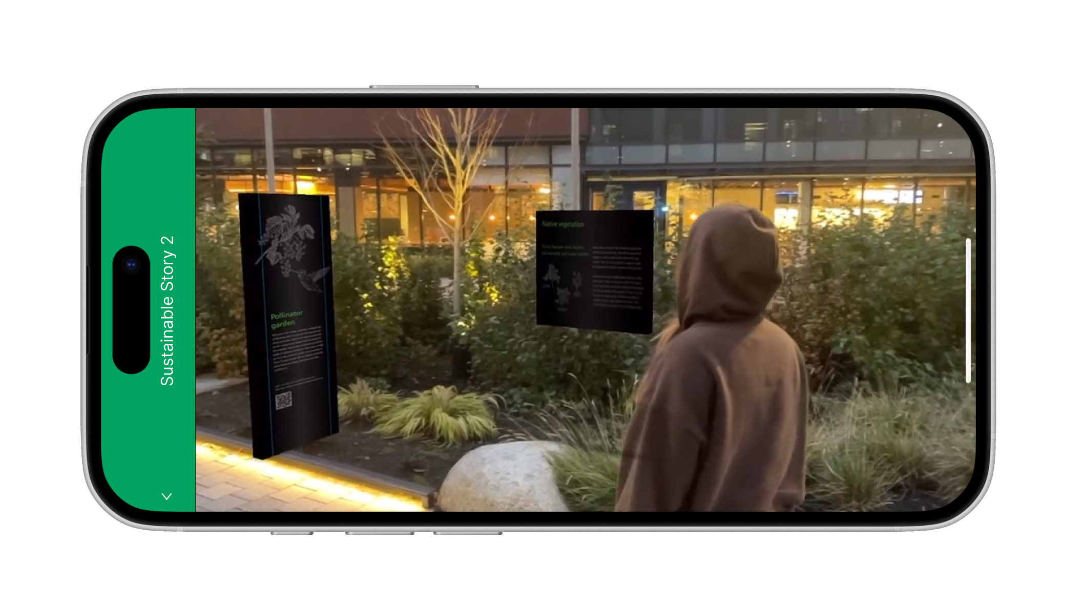 On-site testing of the AR overlay against the real campus environment